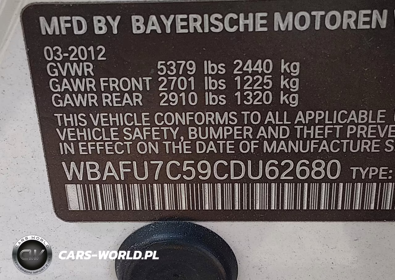 2012 BMW 535I xDrive VIN:WBAFU7C59CDU62680 - 9