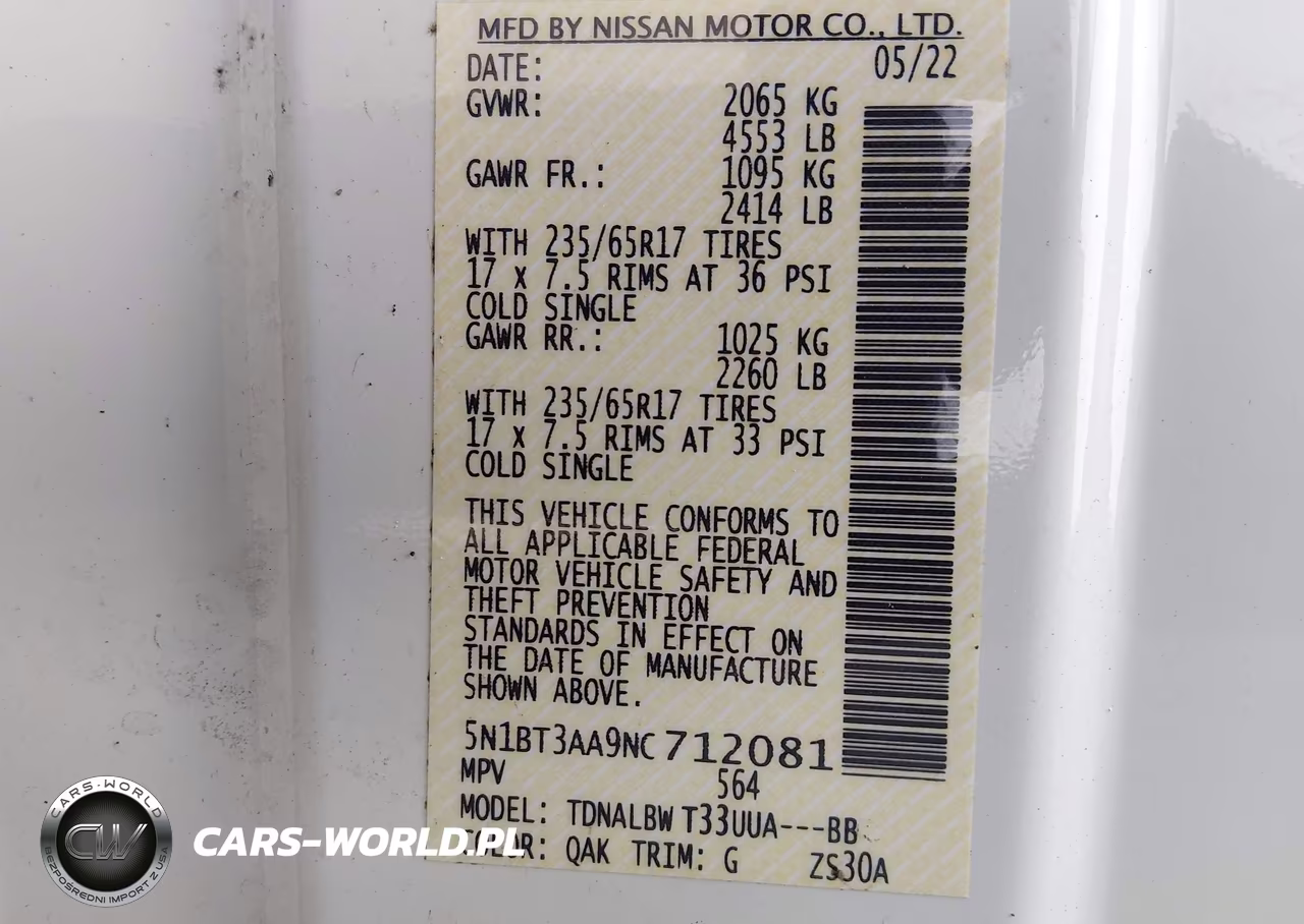 2022 Nissan Rogue S Fwd VIN:5N1BT3AA9NC712081 - 9