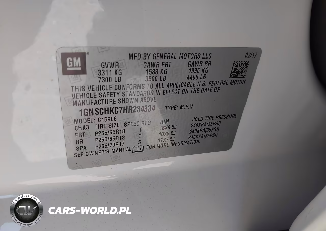 2017 Chevrolet Suburban Lt VIN:1GNSCHKC7HR234334 - 9