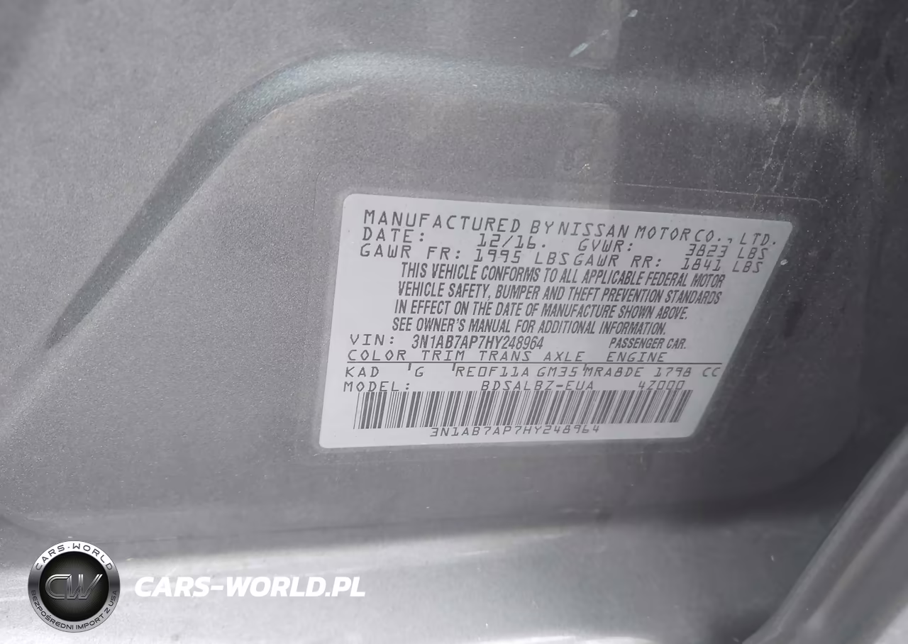 2017 Nissan Sentra S VIN:3N1AB7AP7HY248964 - 9