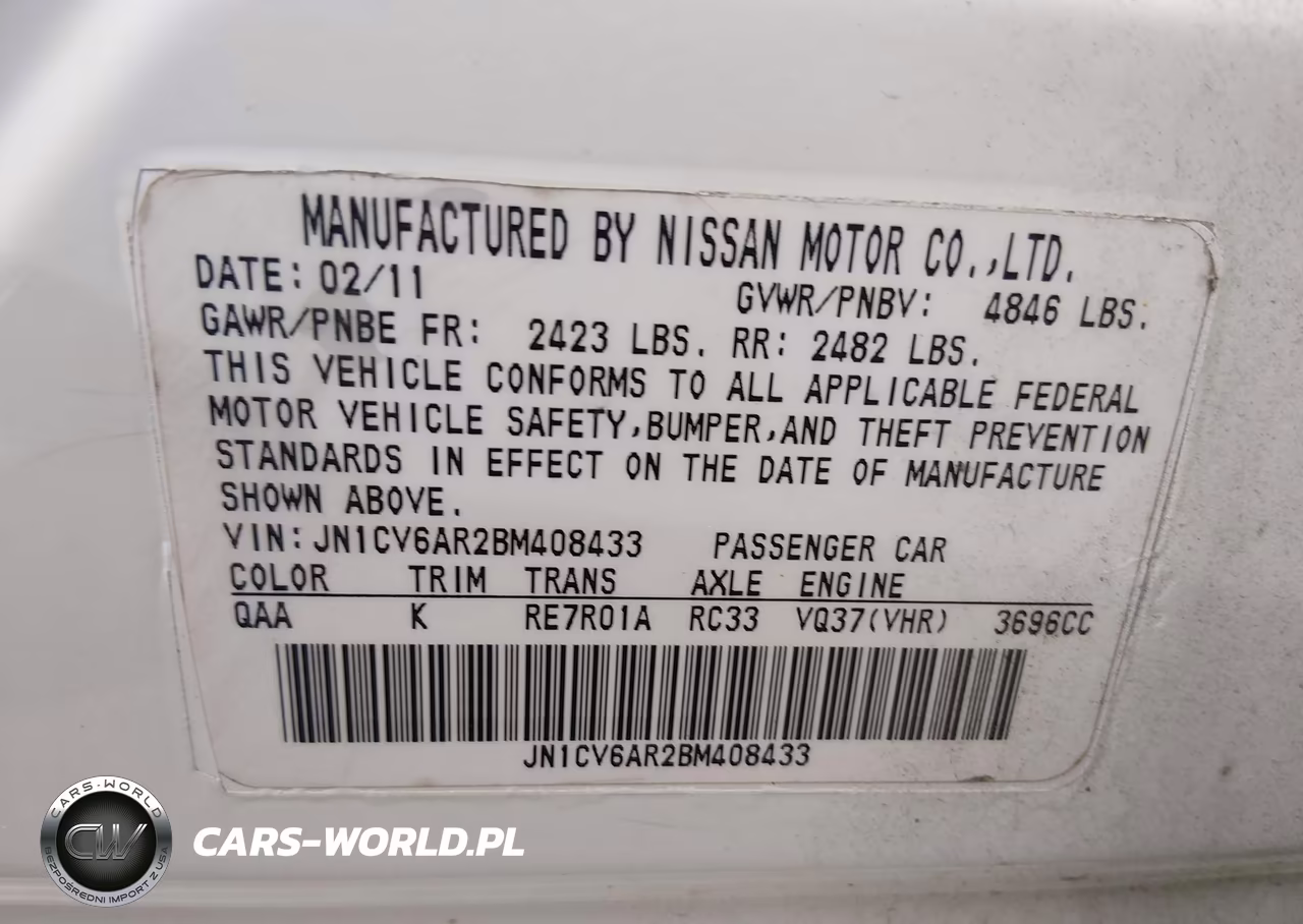 2011 Infiniti G37X VIN:JN1CV6AR2BM408433 - 9