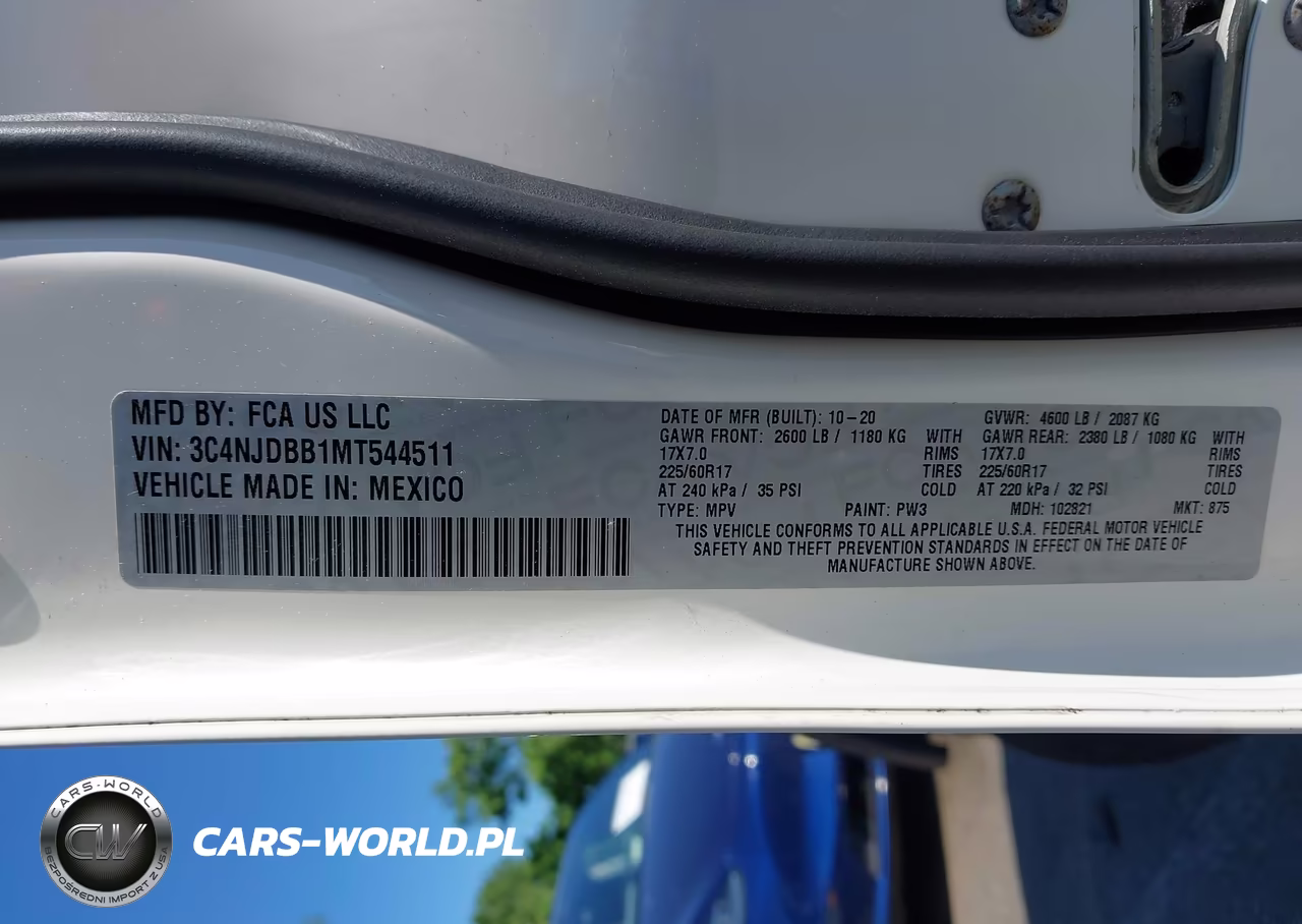 2021 Jeep Compass Latitude 4X4 VIN:3C4NJDBB1MT544511 - 9