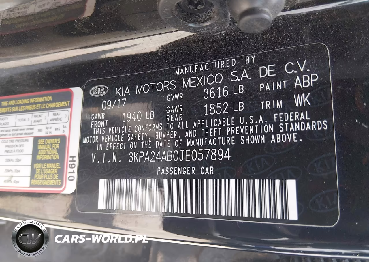 2018 Kia Rio Lx VIN:3KPA24AB0JE057894 - 9