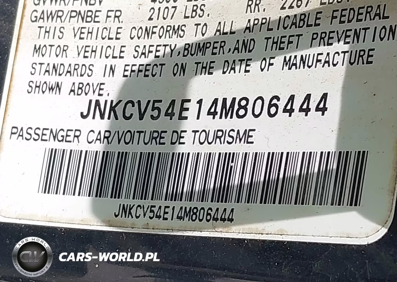 2004 Infiniti G35 VIN:JNKCV54E14M806444 - 9