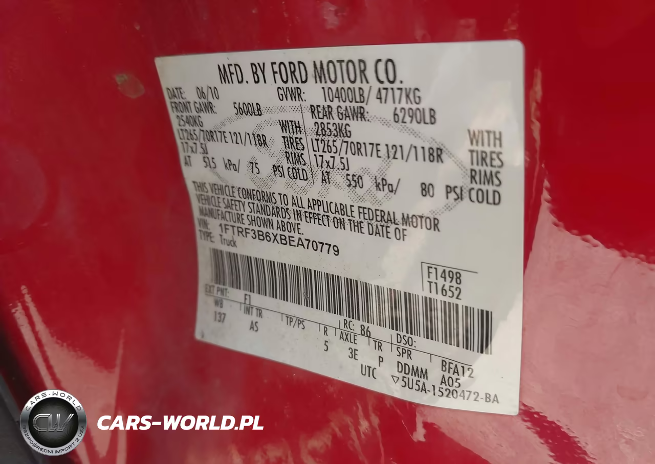 2011 Ford F-350 Xl VIN:1FTRF3B6XBEA70779 - 8