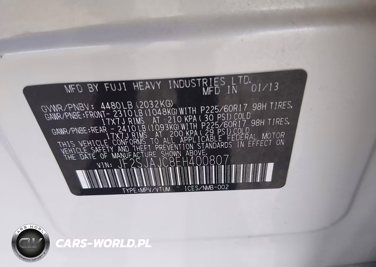2014 Subaru Forester 2.5I Limited VIN:JF2SJAJC8EH400807 - 9