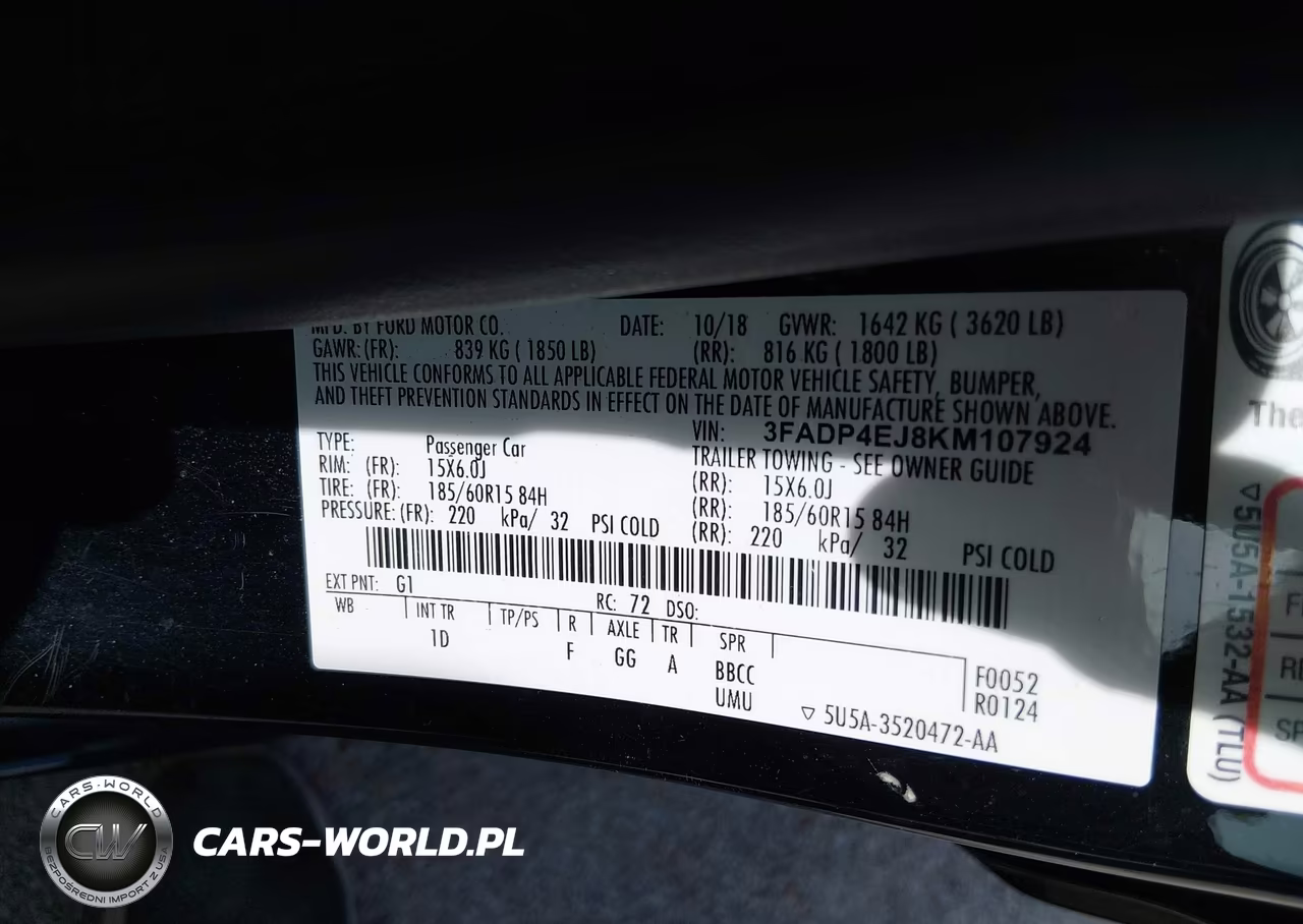 2019 Ford Fiesta Se VIN:3FADP4EJ8KM107924 - 9