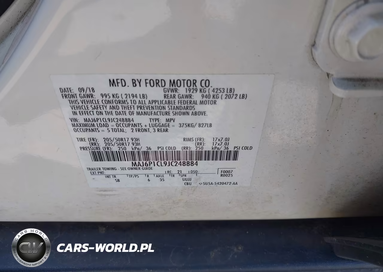 2018 Ford Ecosport Ses VIN:MAJ6P1CL9JC248884 - 9
