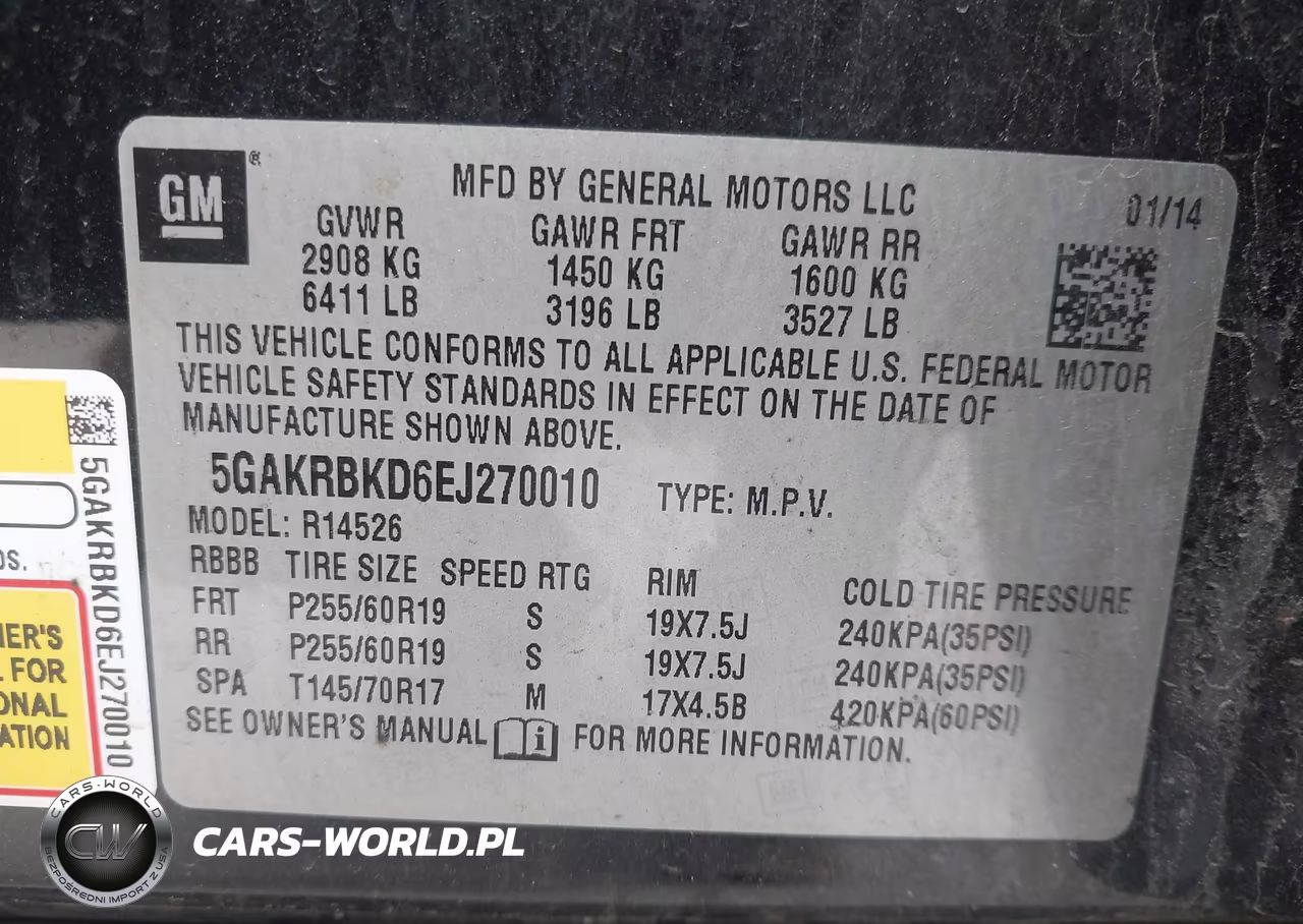 2014 Buick Enclave Leather VIN:5GAKRBKD6EJ270010 - 9