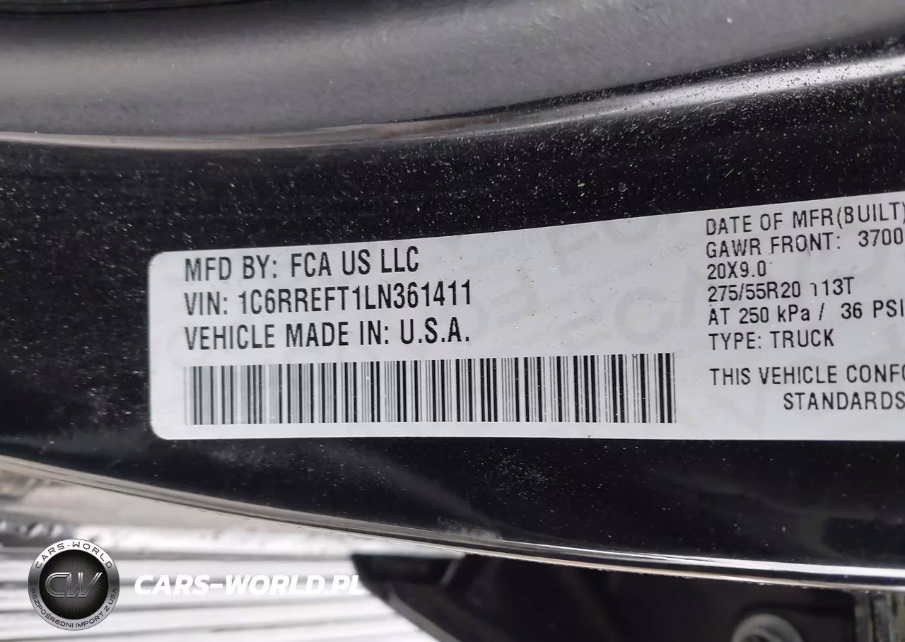 2020 Ram 1500 Lone Star 4X2 5'7 Box VIN:1C6RREFT1LN361411 - 9