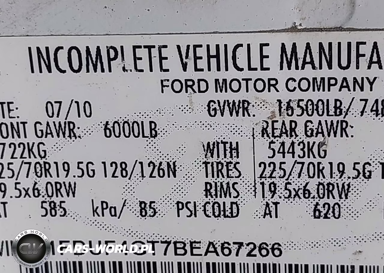 2011 Ford F-450 Chassis Xl VIN:1FDUF4GT7BEA67266 - 8