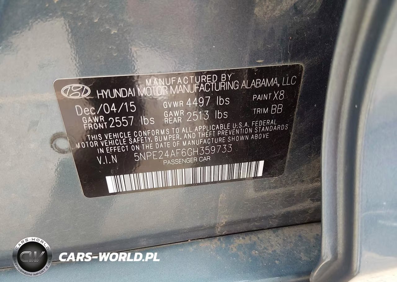 2016 Hyundai Sonata Se VIN:5NPE24AF6GH359733 - 9