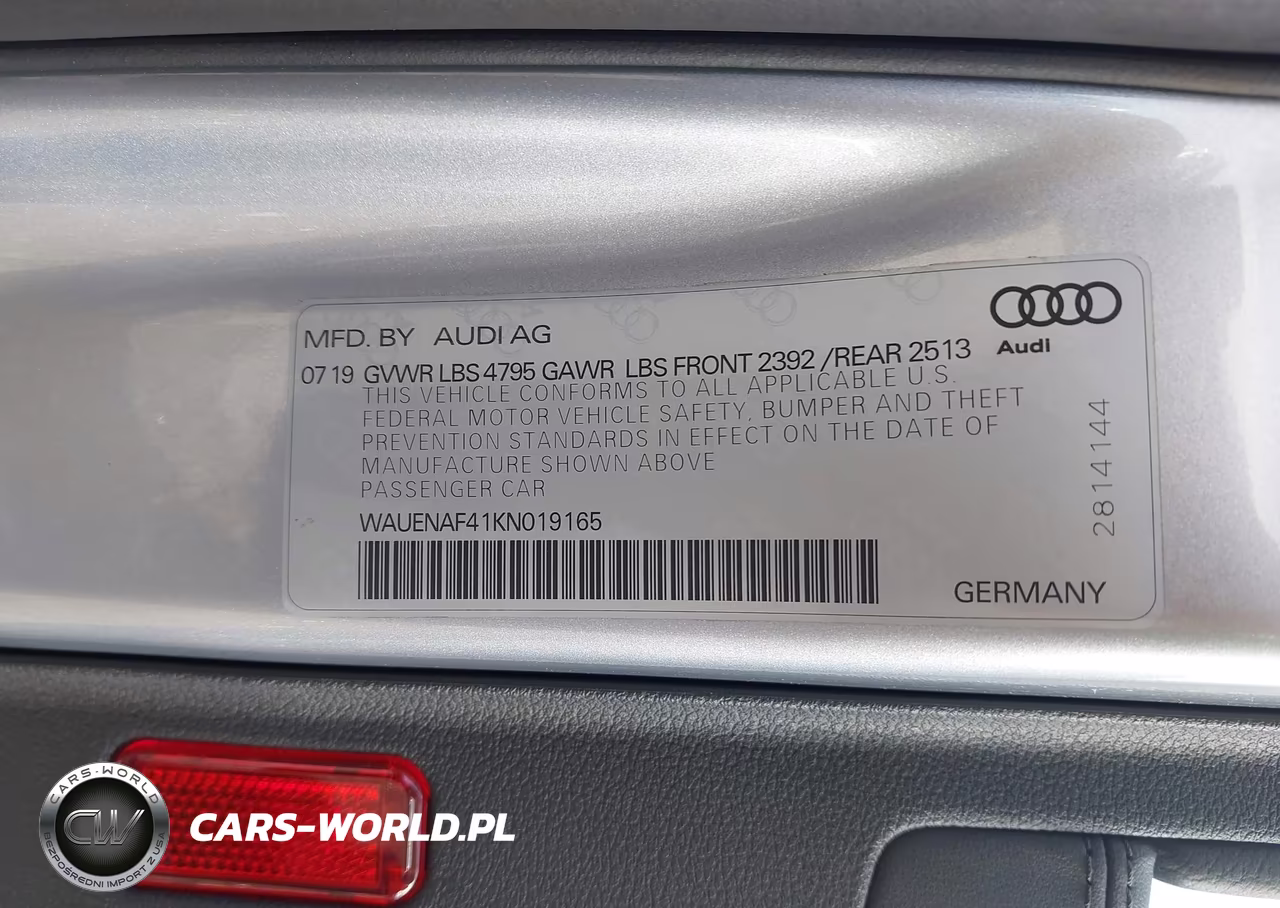 2019 Audi A4 45 Premium VIN:WAUENAF41KN019165 - 9