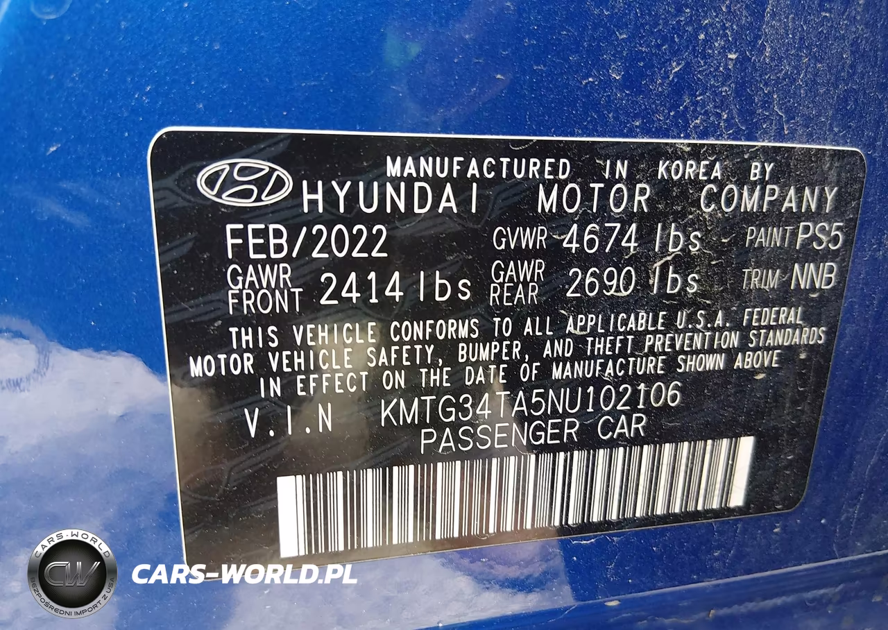 2022 Genesis G70 2.0T Rwd VIN:KMTG34TA5NU102106 - 9