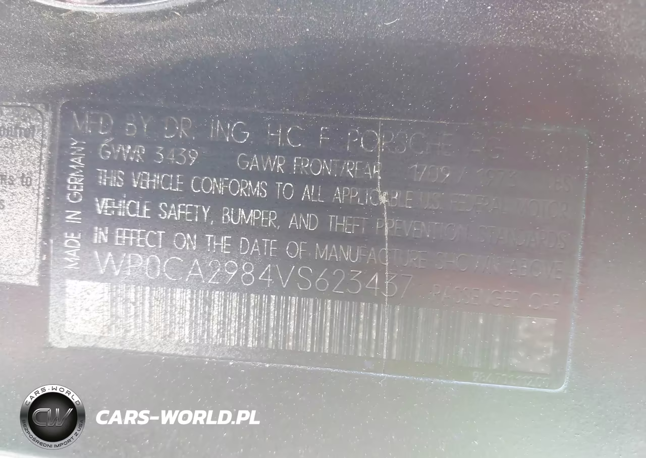 1997 Porsche Boxster VIN:WP0CA2984VS623437 - 9