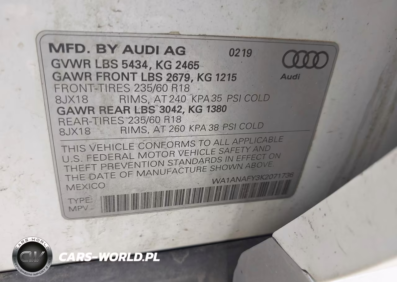 2019 Audi Q5 45 Premium VIN:WA1ANAFY3K2071736 - 9