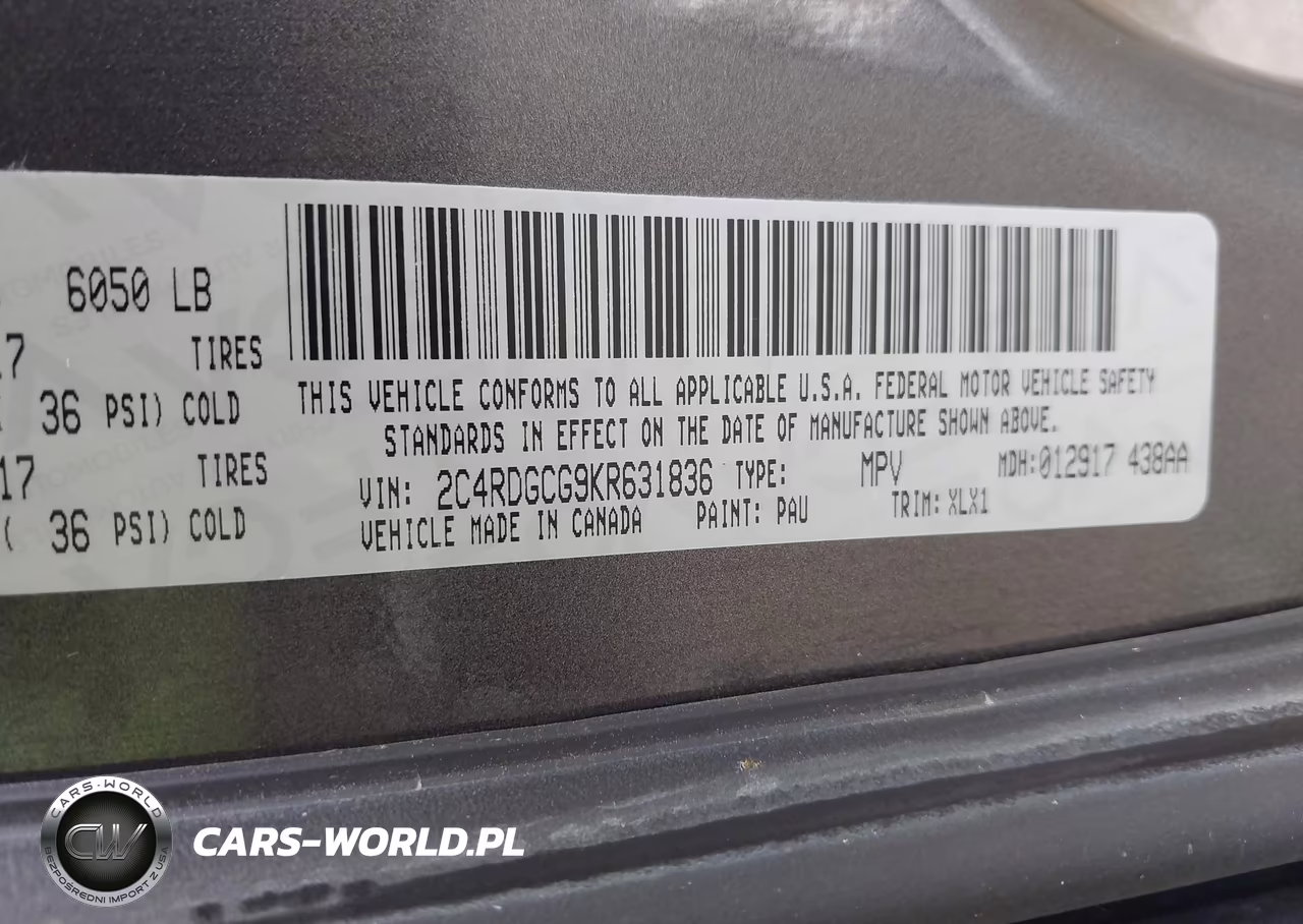 2019 Dodge Grand Caravan Sxt VIN:2C4RDGCG9KR631836 - 9