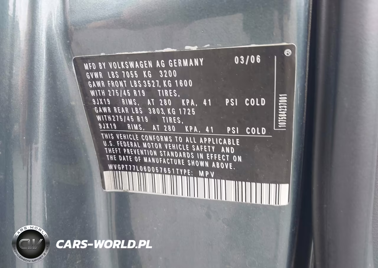 2006 Volkswagen Touareg V10 Tdi VIN:WVGPT77L06D057651 - 9
