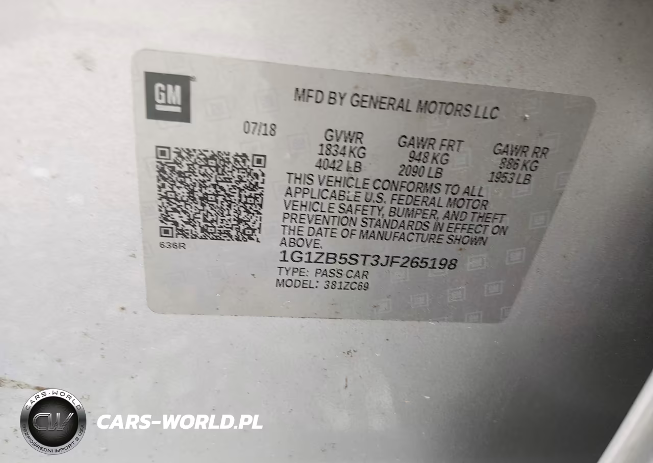 2018 Chevrolet Malibu 1Ls VIN:1G1ZB5ST3JF265198 - 9
