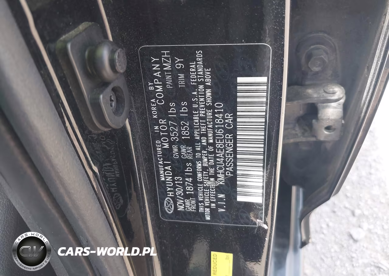 2014 Hyundai Accent Gls VIN:KMHCU4AE8EU618410 - 9