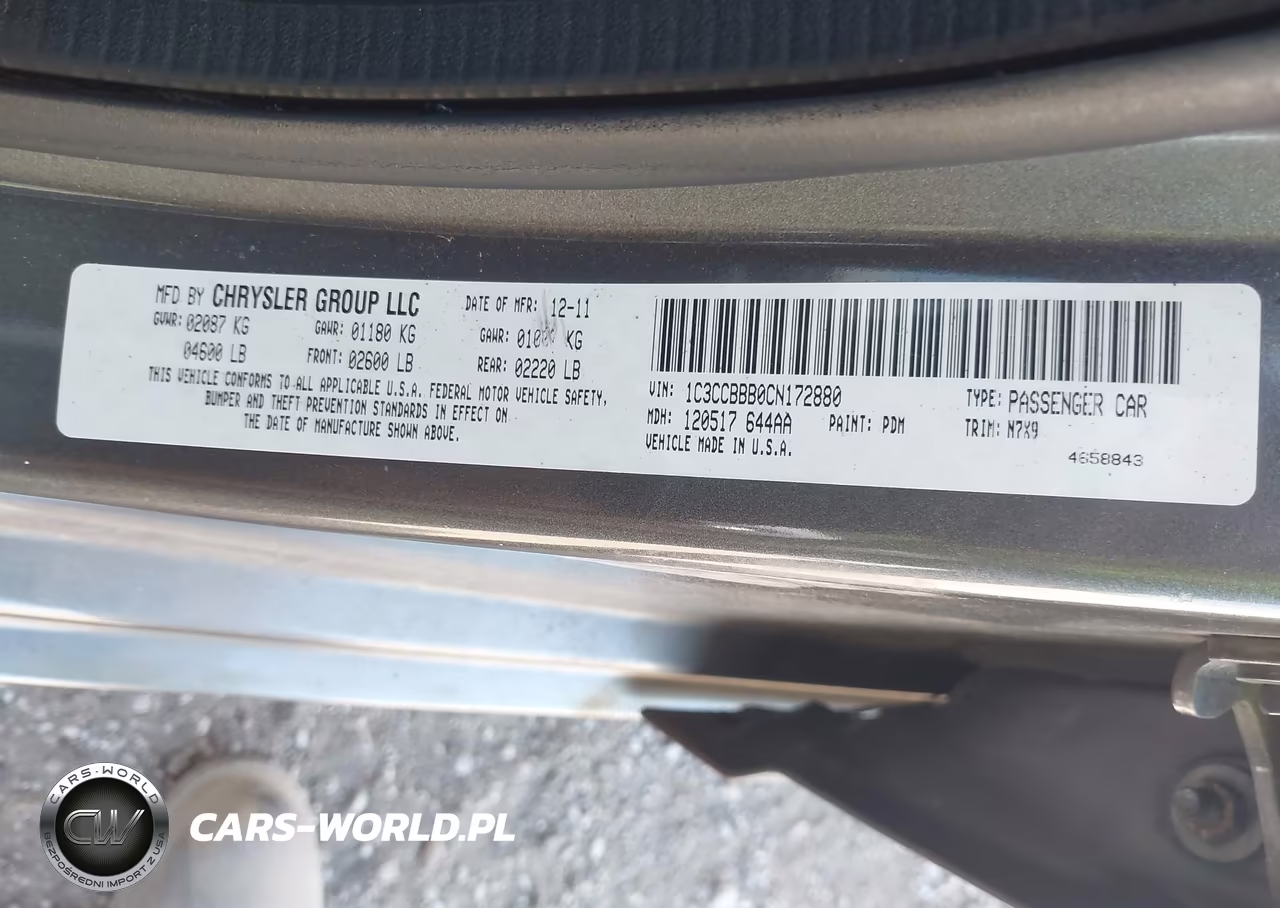 2012 Chrysler 200 Touring VIN:1C3CCBBB0CN172880 - 9