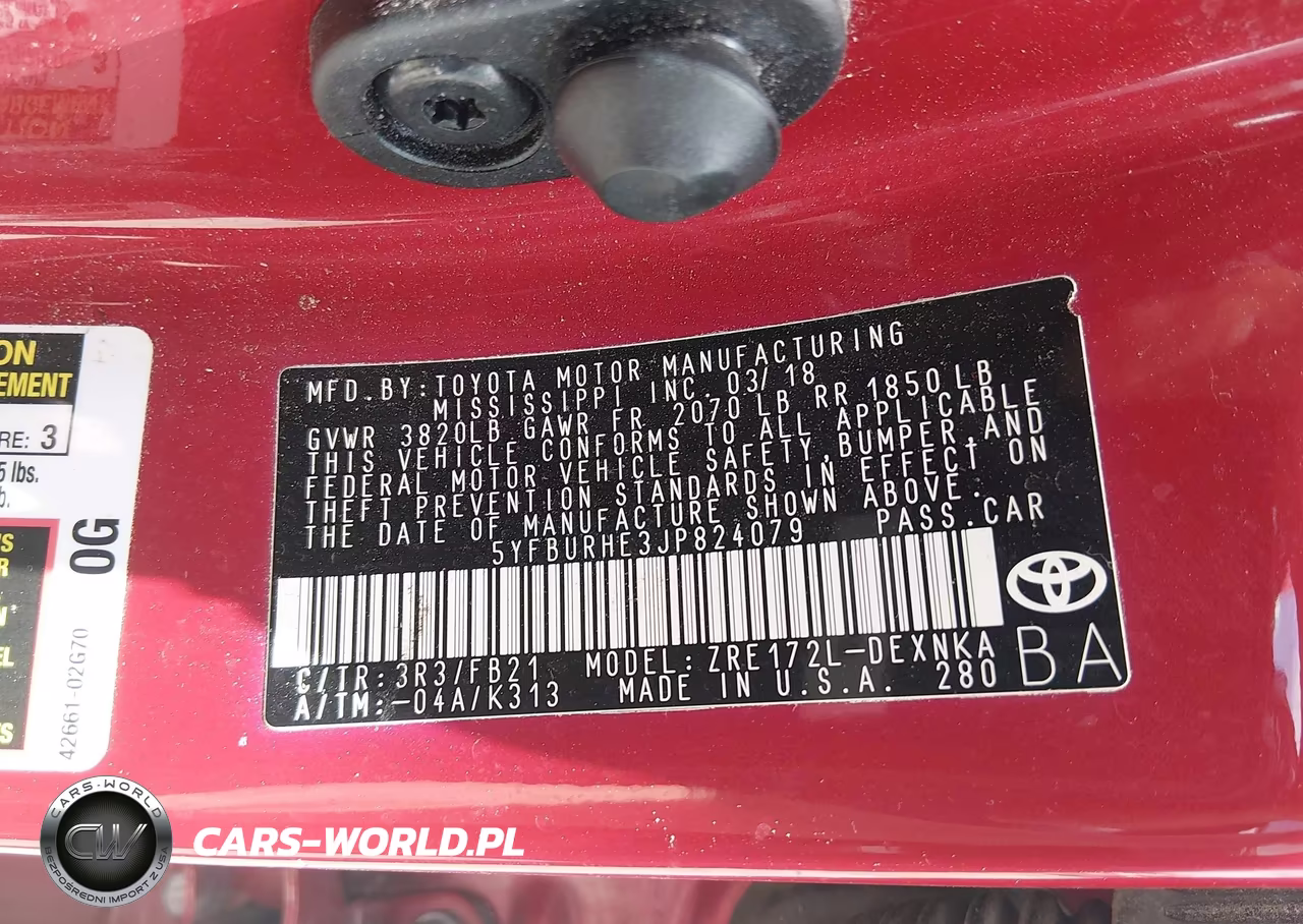 2018 Toyota Corolla Le VIN:5YFBURHE3JP824079 - 9