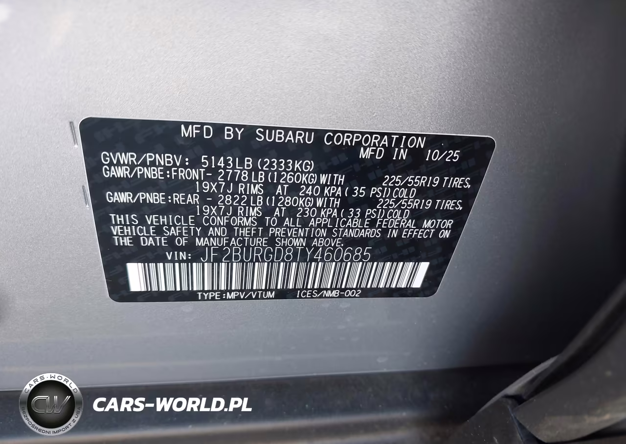 2026 Subaru Outback Limited Xt VIN:JF2BURGD8TY460685 - 9