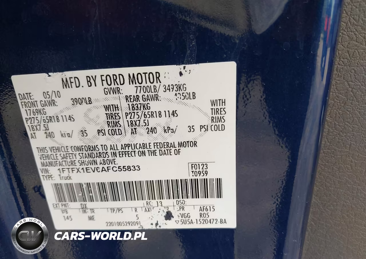 2010 Ford F-150 Fx4-Lariat-Xl-Xlt VIN:1FTFX1EV6AFC55833 - 9
