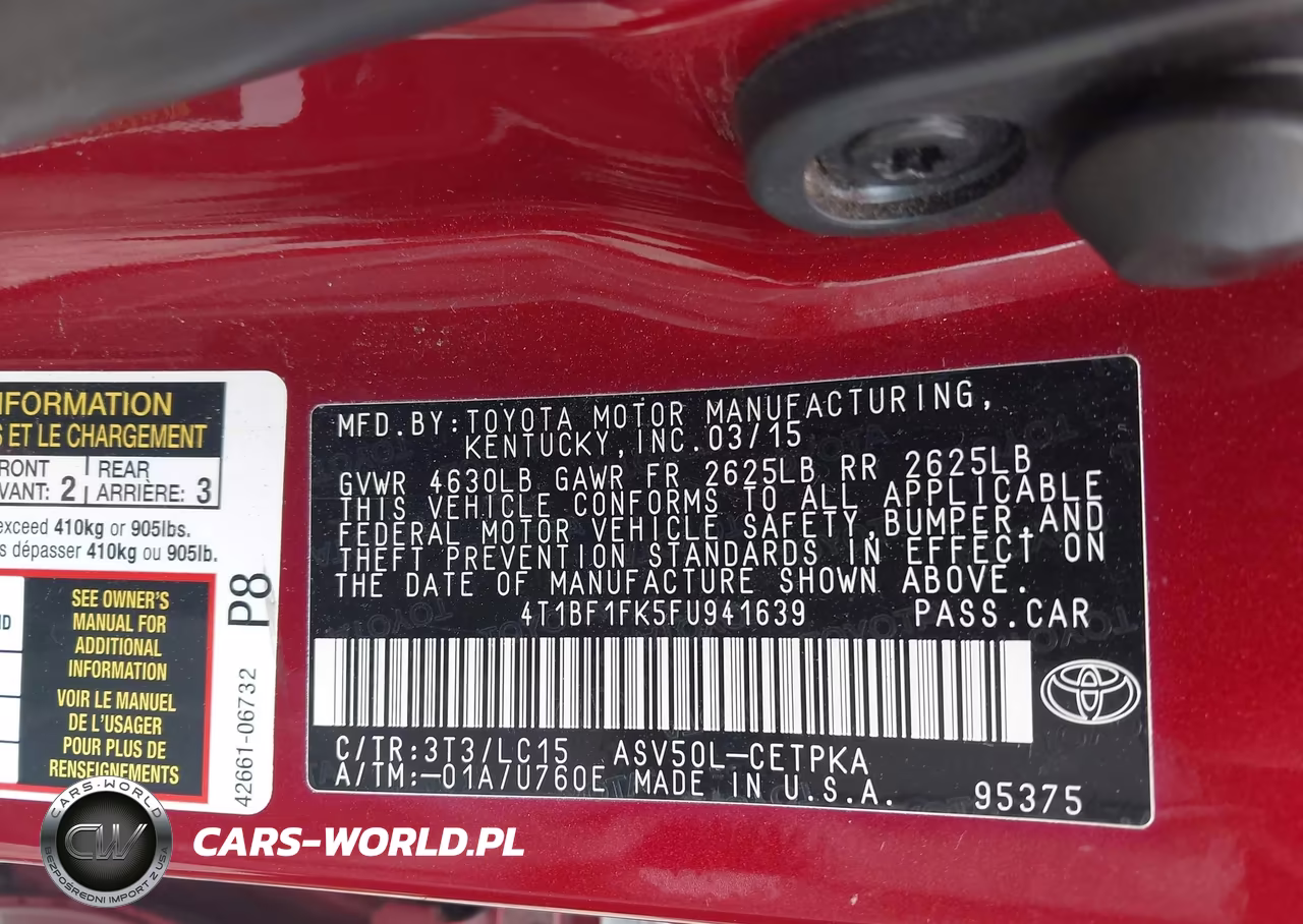 2015 Toyota Camry Xse VIN:4T1BF1FK5FU941639 - 9
