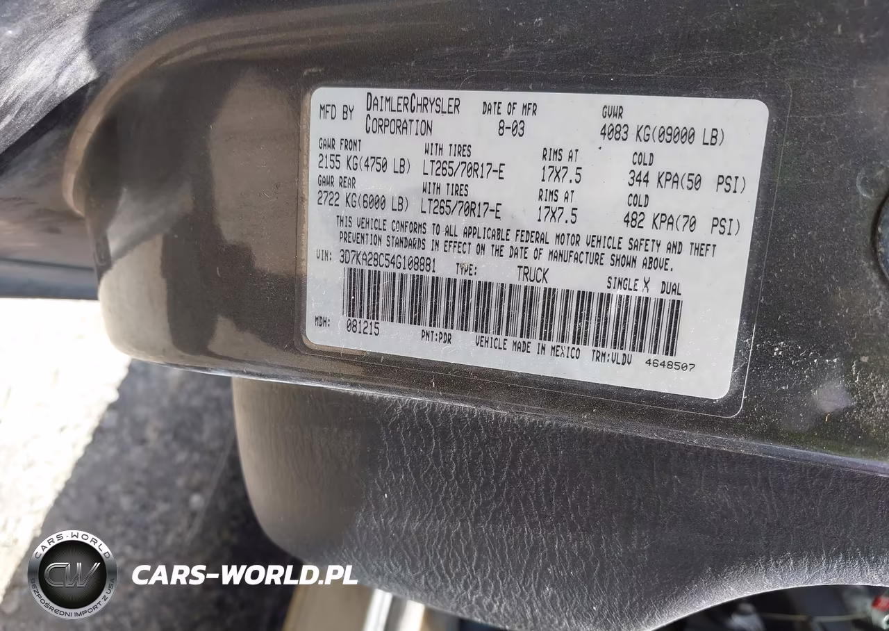 2004 Dodge Ram 2500 Slt-Laramie VIN:3D7KA28C54G108881 - 9