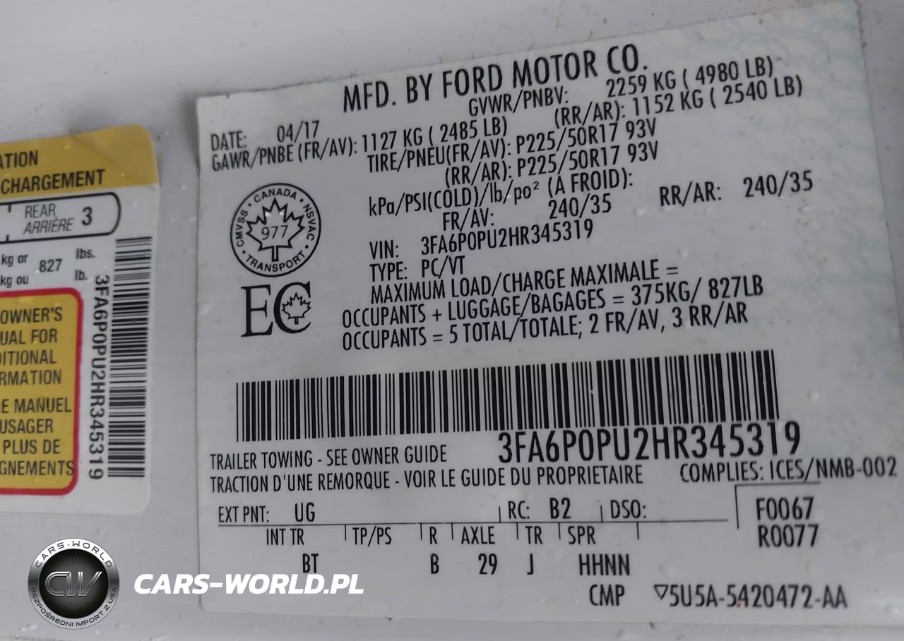 2017 Ford Fusion Energi Se Luxury VIN:3FA6P0PU2HR345319 - 9
