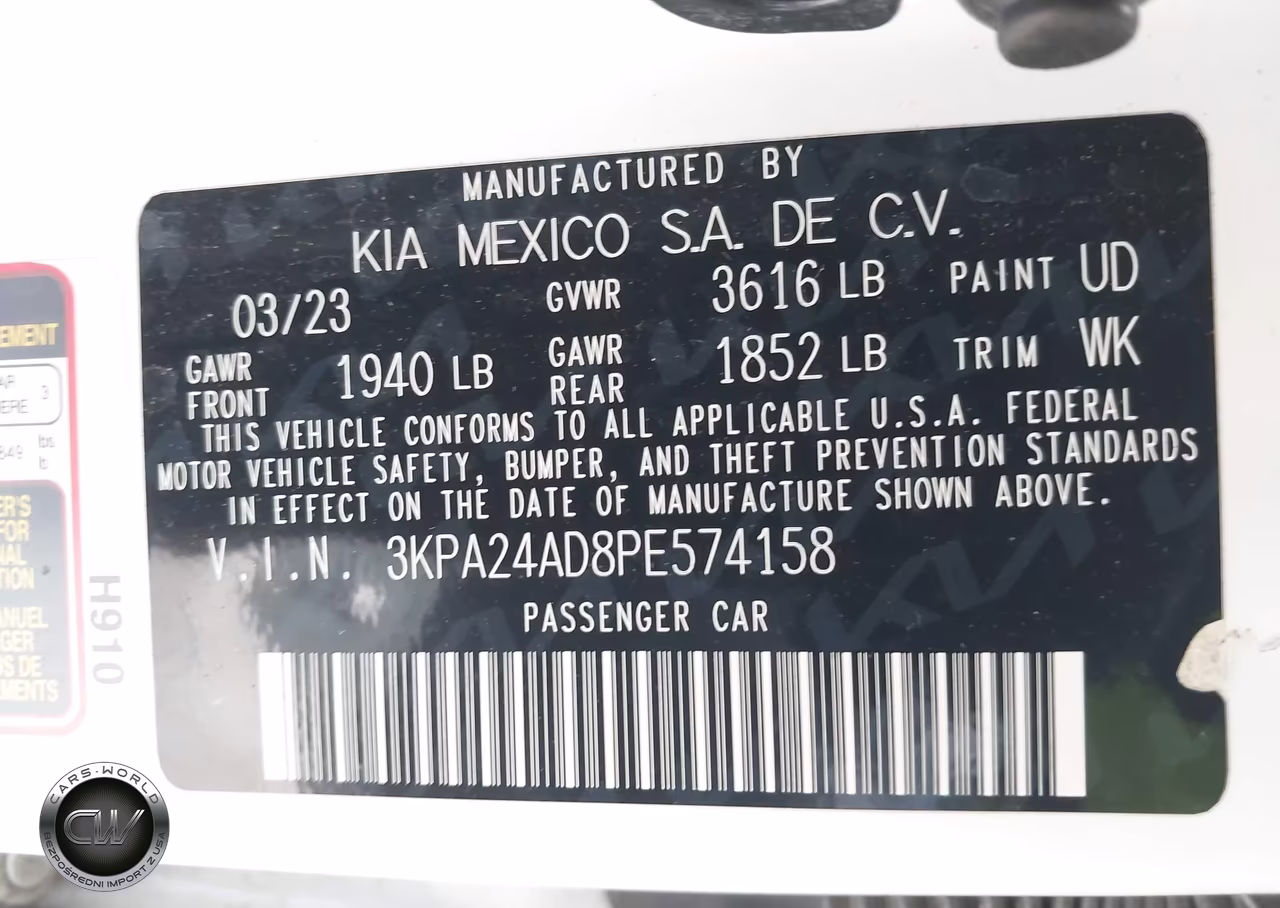 2023 Kia Rio Lx VIN:3KPA24AD8PE574158 - 9