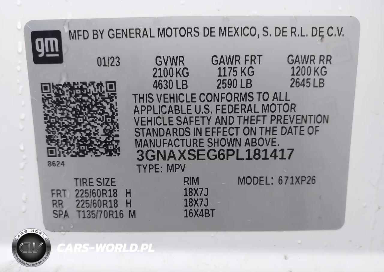 2023 Chevrolet Equinox Awd Ls VIN:3GNAXSEG6PL181417 - 9