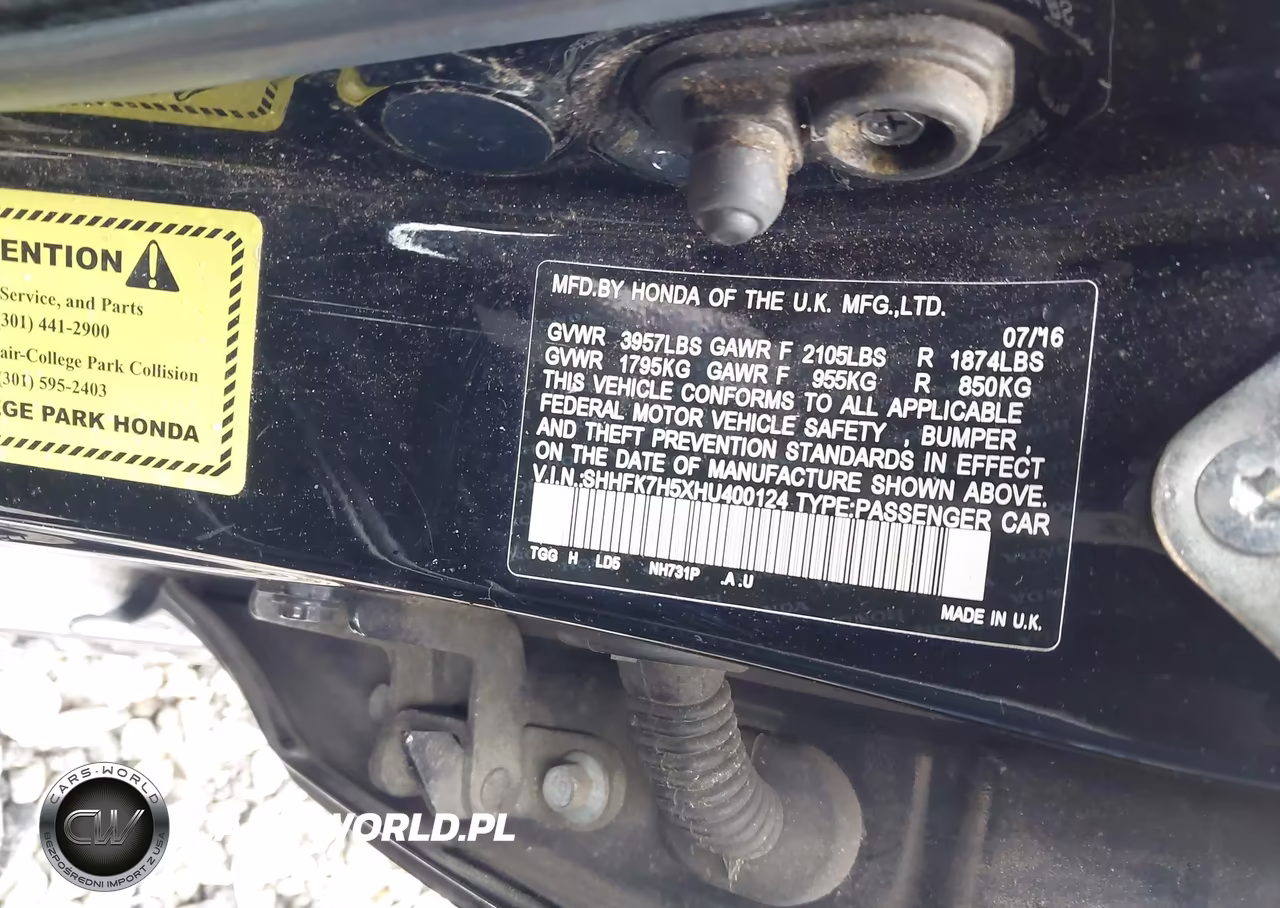 2017 Honda Civic Ex VIN:SHHFK7H5XHU400124 - 9