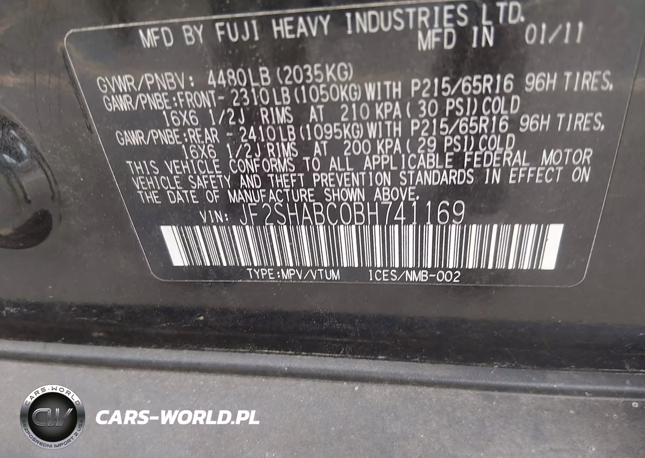 2011 Subaru Forester 2.5X VIN:JF2SHABC0BH741169 - 9