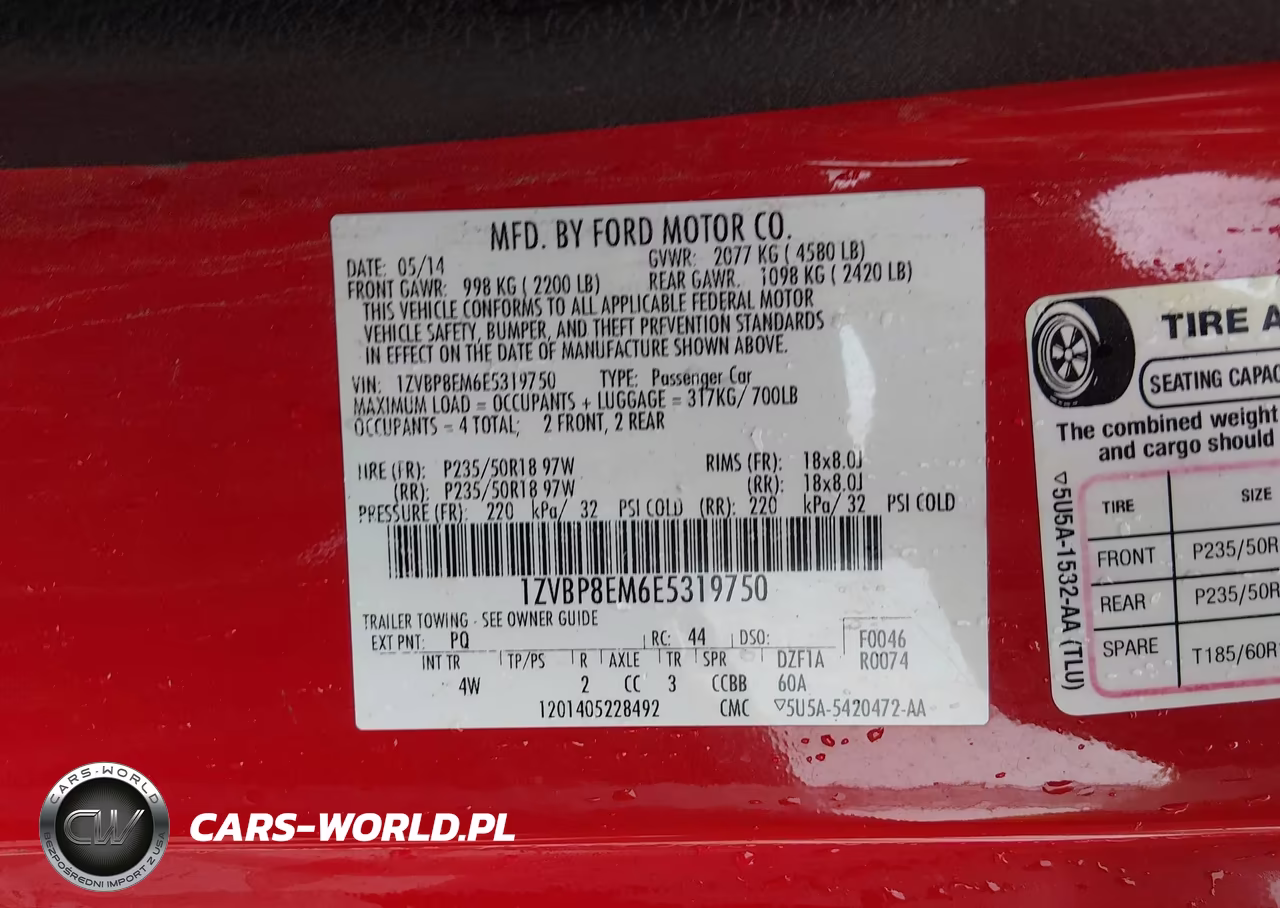2014 Ford Mustang V6 Premium VIN:1ZVBP8EM6E5319750 - 9