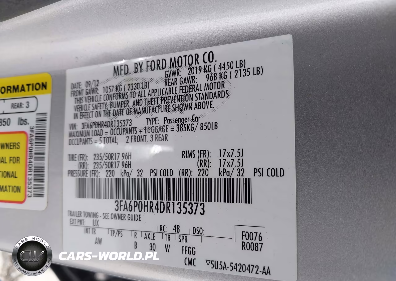 2013 Ford Fusion Se VIN:3FA6P0HR4DR135373 - 9