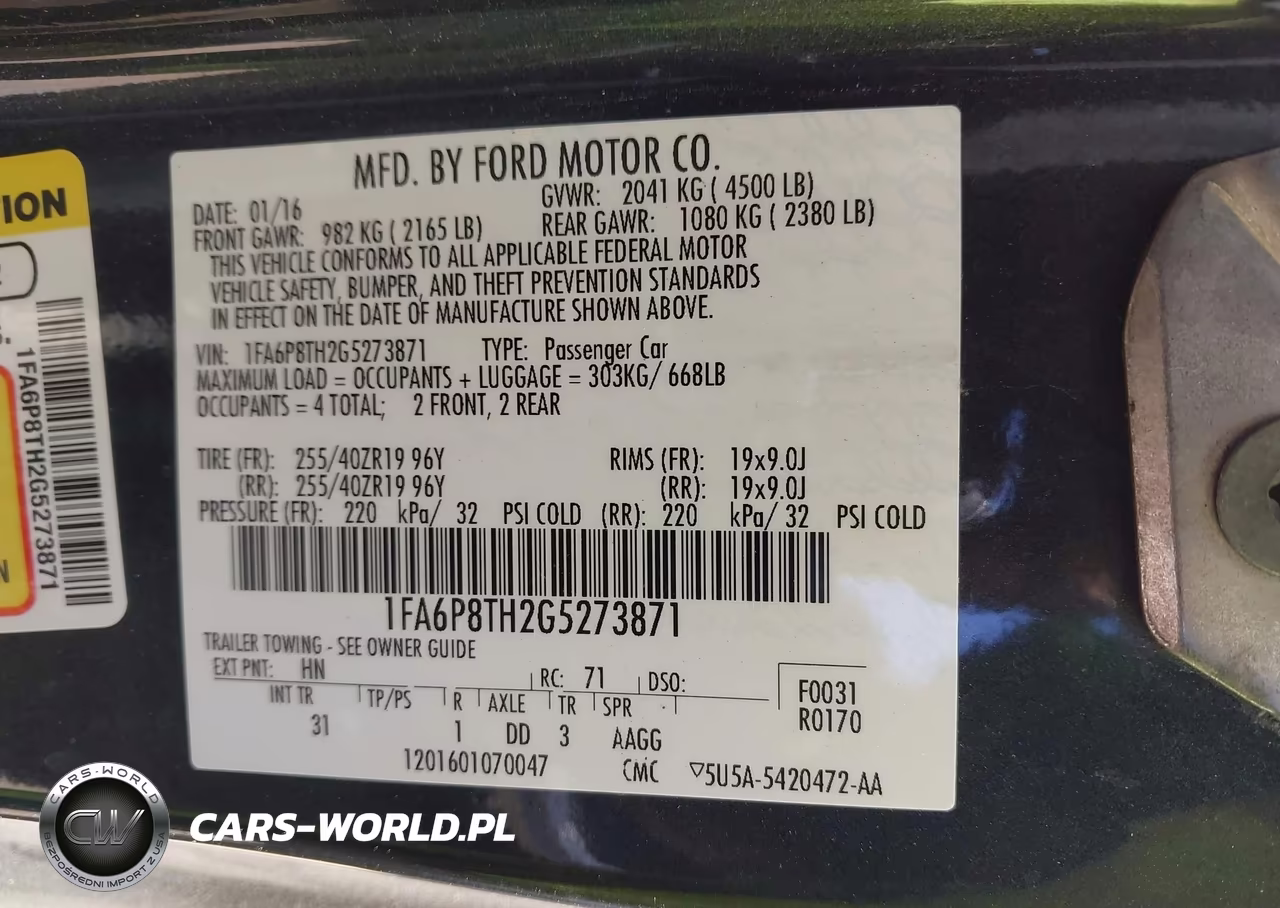 2016 Ford Mustang Ecoboost VIN:1FA6P8TH2G5273871 - 9