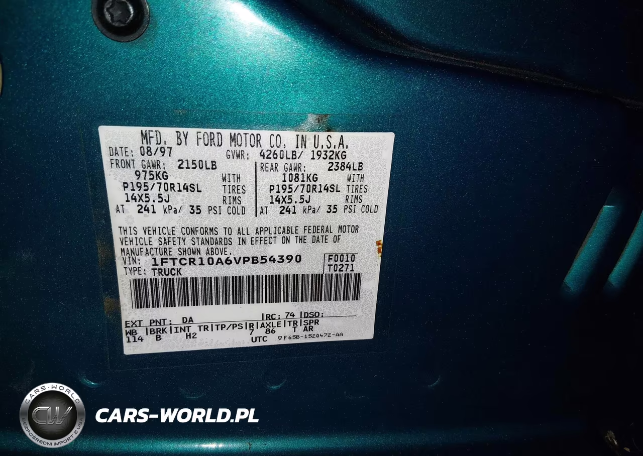 1997 Ford Ranger Splash-Xl-Xlt VIN:1FTCR10A6VPB54390 - 9