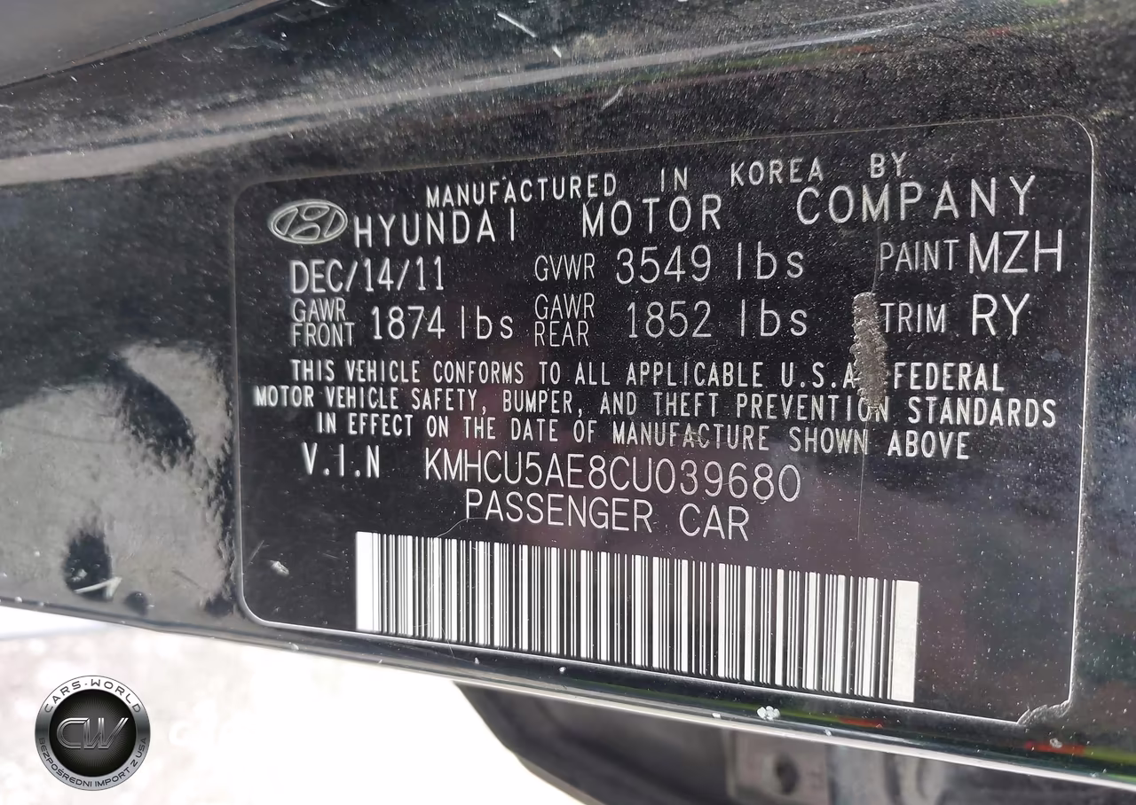 2012 Hyundai Accent Se VIN:KMHCU5AE8CU039680 - 9