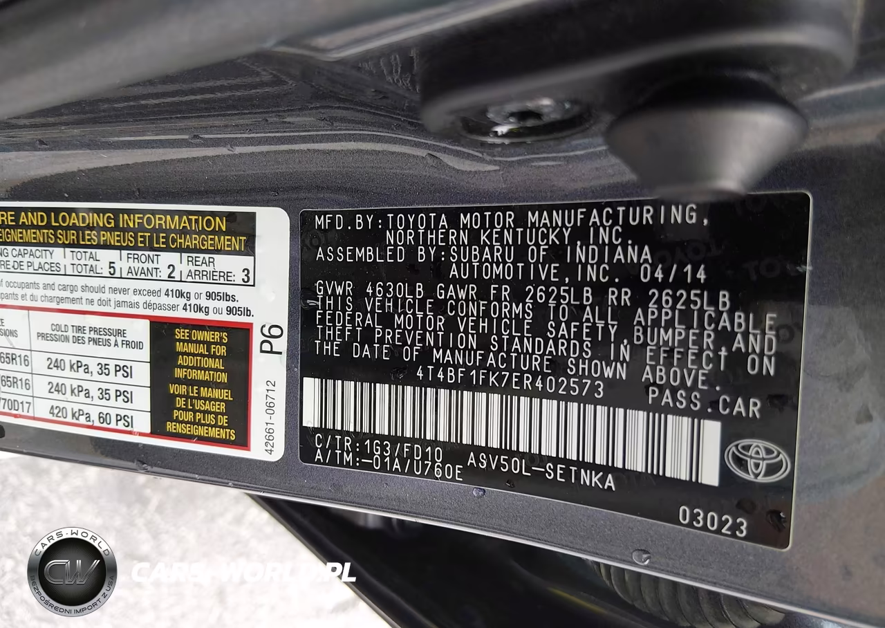 2014 Toyota Camry Le VIN:4T4BF1FK7ER402573 - 9