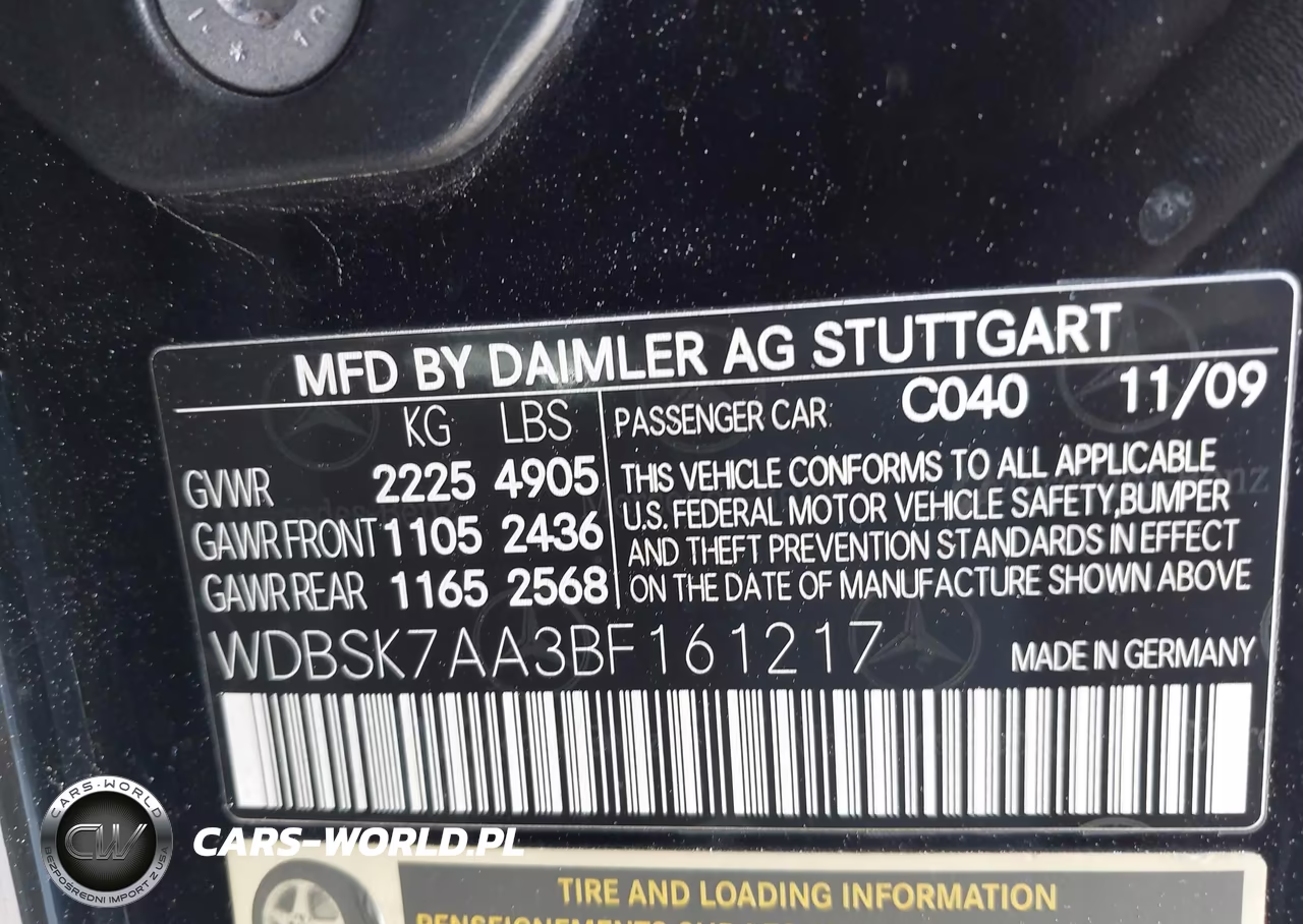 2011 Mercedes-Benz Sl 63 Amg VIN:WDBSK7AA3BF161217 - 9