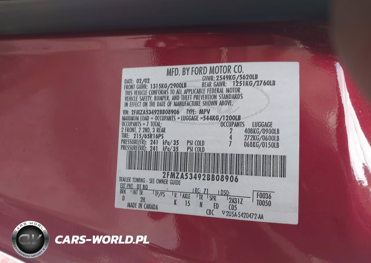 2002 Ford Windstar Sel VIN:2FMZA53492BB08906 - 9