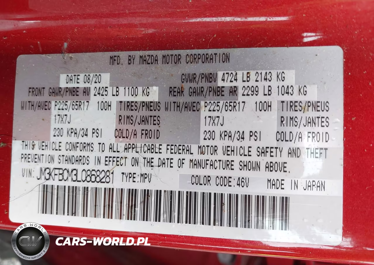 2020 Mazda Cx-5 Touring VIN:JM3KFBCM3L0868281 - 9