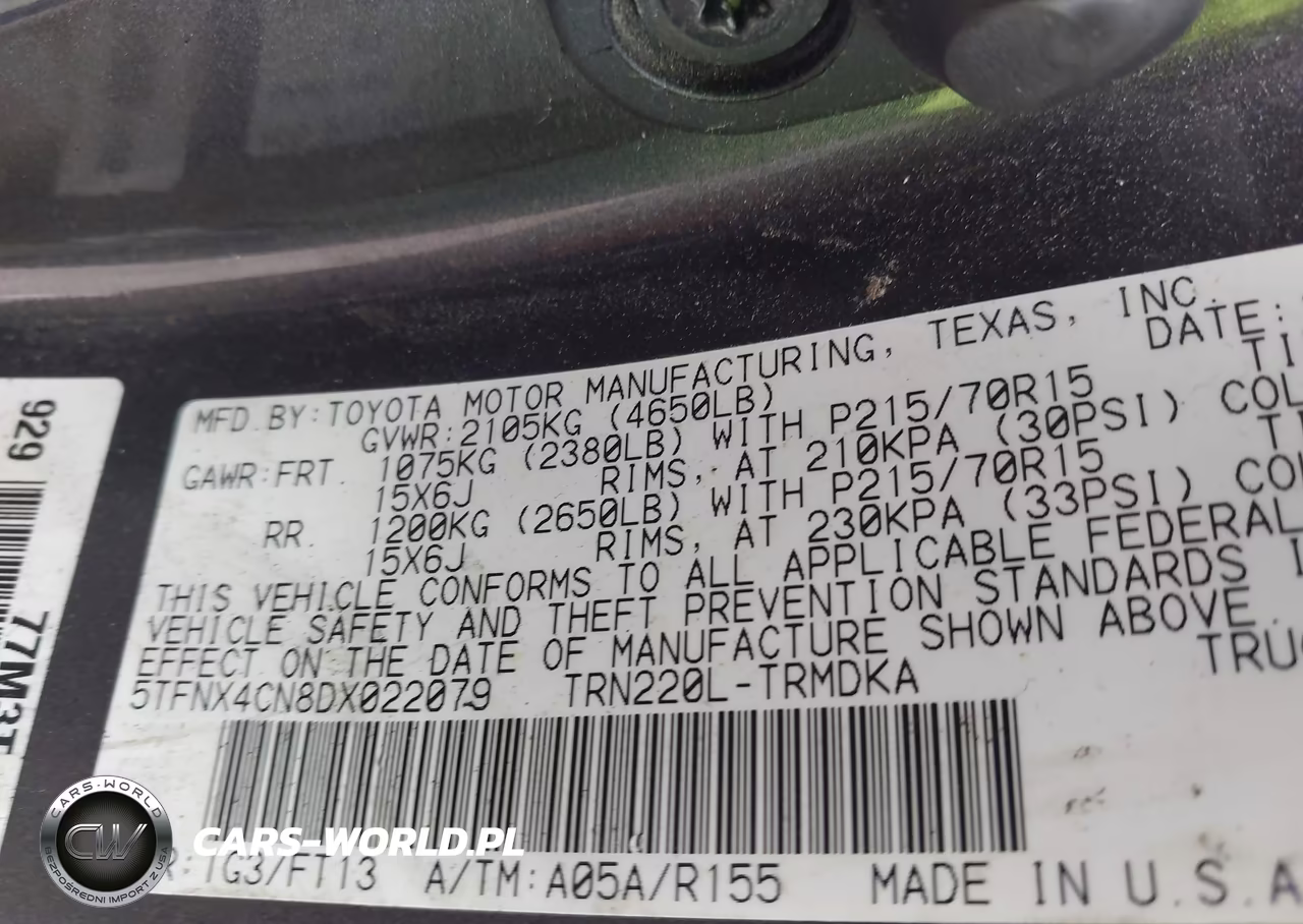 2013 Toyota Tacoma VIN:5TFNX4CN8DX022079 - 9
