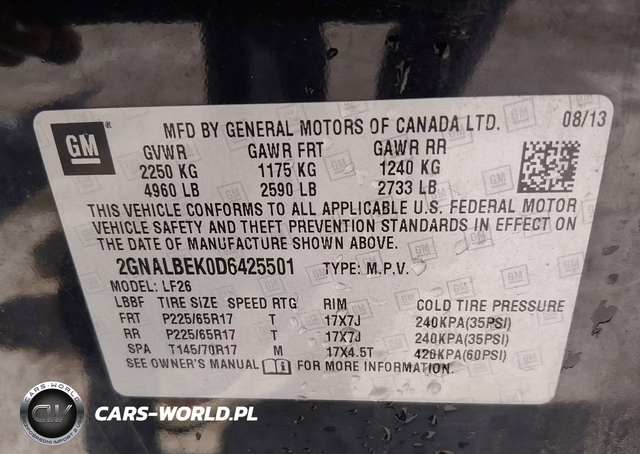 2013 Chevrolet Equinox Ls VIN:2GNALBEK0D6425501 - 9