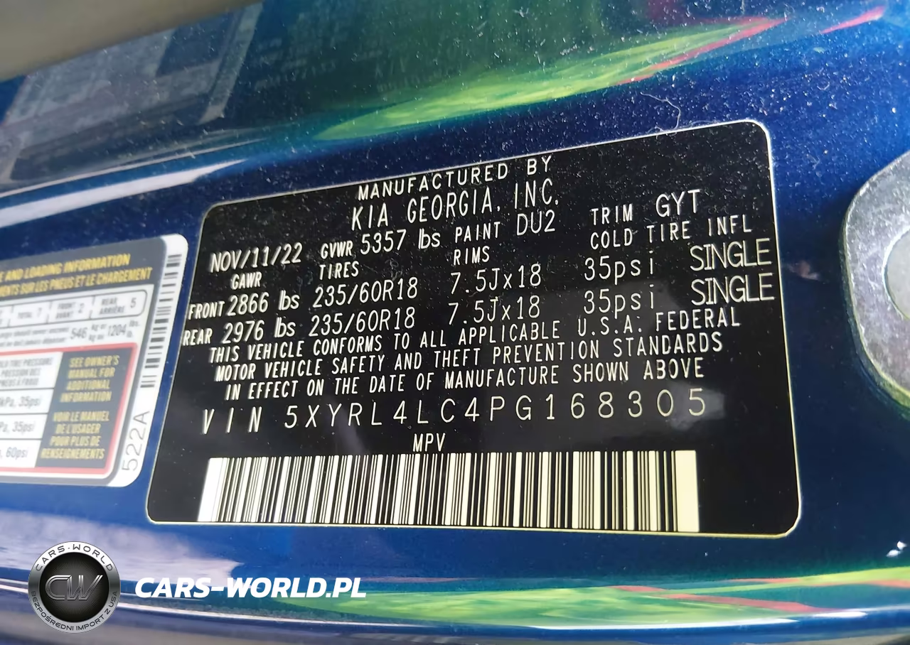 2023 Kia Sorento S VIN:5XYRL4LC4PG168305 - 9