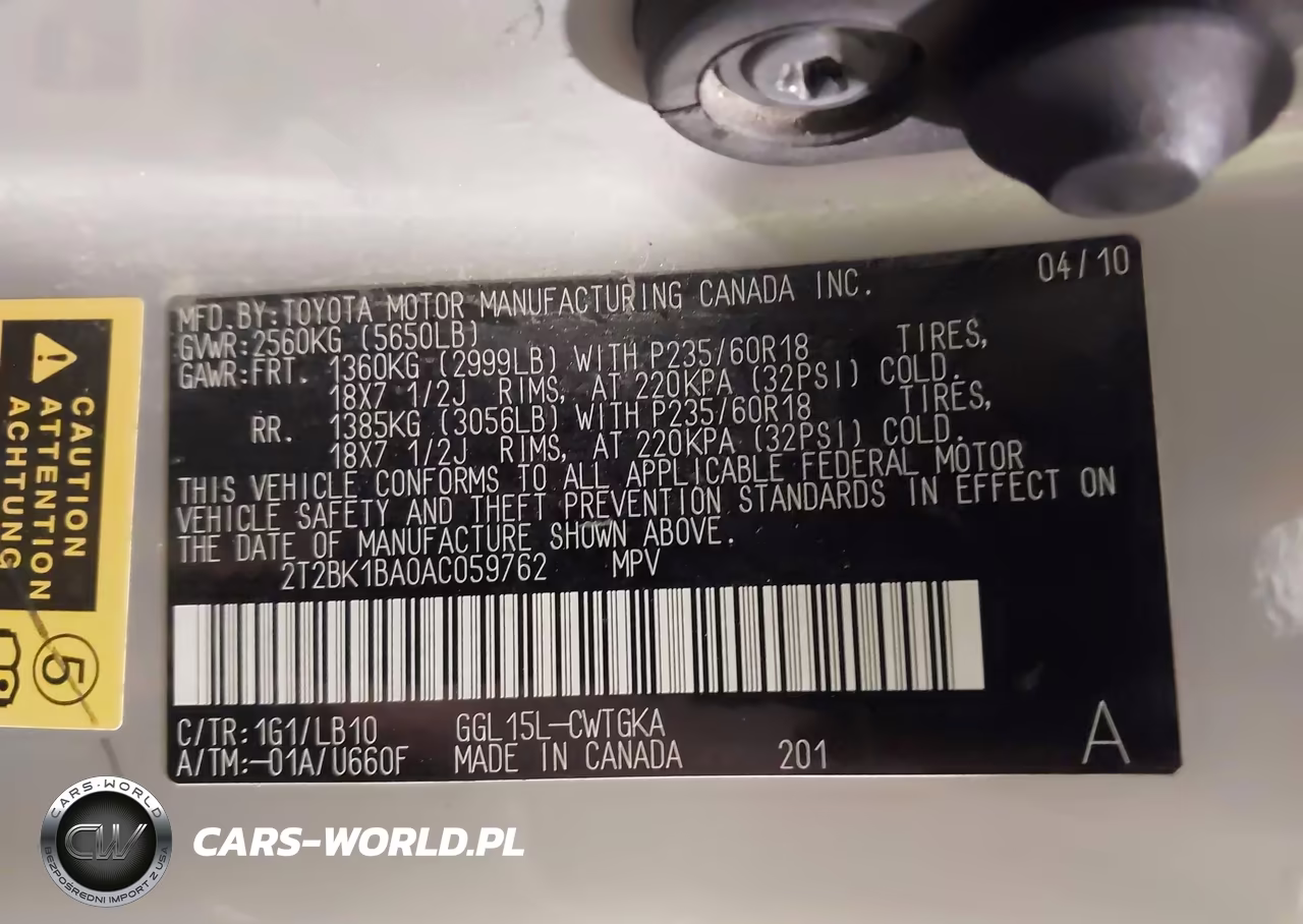 2010 Lexus Rx 350 VIN:2T2BK1BA0AC059762 - 9