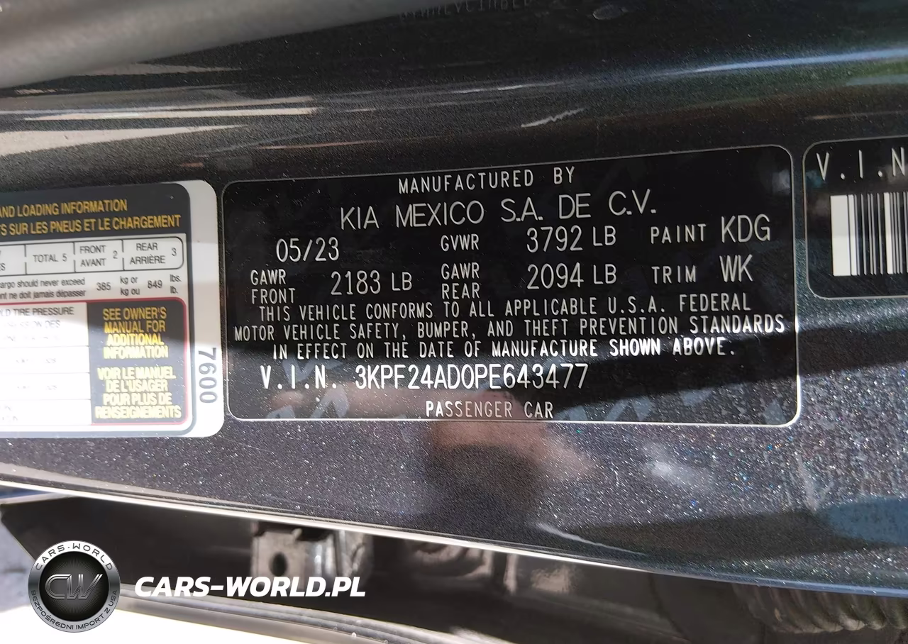 2023 Kia Forte Lx VIN:3KPF24AD0PE643477 - 9