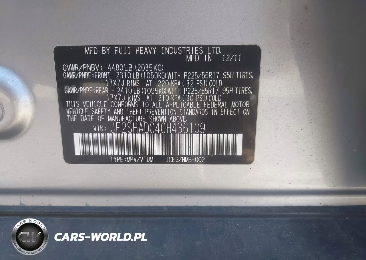 2012 Subaru Forester 2.5X Premium VIN:JF2SHADC4CH436109 - 9